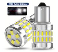 2pcs P21W LED Canbus Sin Error 1156 BA15S LED Luz de DRL, 5pcs 2835SMD y 30pcs 4014SMD 500% Más Que Las Bombillas Originales, Sin Batería