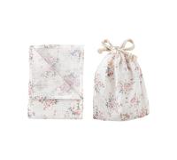2Pcs/pack Baby Bath Towel Calming Cloth Feature Cotton Fabric with Double Layer Drawstring Storage Bag Infant Bath Towel Storage Bag