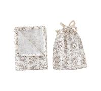 2Pcs/pack Baby Bath Towel Calming Cloth Feature Cotton Fabric with Double Layer Drawstring Storage Bag Infant Bath Towel Storage Bag