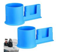 2Pcs Paddle Board Cup Holder with Phone Slot, Plastic Paddleboard Cup Holder with Drain Hole for Kayaks, Boats, Yachts, Homes, Blue