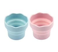 2Pcs Paint Brush Cleaner Collapsible Silicone Cleaner Cups Portable Rinse Cup Painting Supplies Artists Gifts Rinser