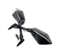 2Pcs/Pair Motorcycle Rearview Mirror Scooter Electrombile Back Side Convex Mirror 8/10mm Carbon Fiber,Espejo Moto Lateral(10mm Carbon)
