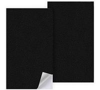 2pcs Parches Asiento Moto, Parche Cuero Adhesivo, Cuero Autoadhesivo, Polipiel Adhesiva para Tapizar, para Sofás, Asientos de Coche, Muebles (Negro, 10x20cm)