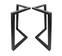 2pcs Pata de Mesa Industrial - Pata de Muebles de Metal, Patas de Mesa de Metal, Pata de Muebles de Perfil de Acero, Bricolaje para Silla de Mesa con Tornillos + Protector de Patas (Tamaño: