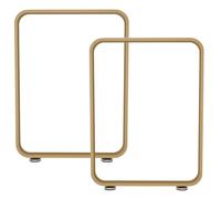 2pcs Patas De Armario De Metal Hierro, Patas Mesa Comedor Resistente 45x72.5cm/55x72.5cm Carga 200kg, Superficie Lisa Resistente Al Desgaste Y Duradero Altura Ajustable(Gold,45x72.5cm)