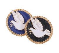 2Pcs Peace Brooches Enamel Lapel Pins Women Classic Costume Jewelry Scarves Coats Cardigans Thoughtful Present for Any Occasion