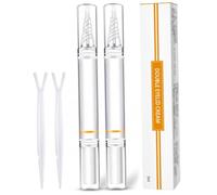2PCS Pegamento de doble párpado, fórmula cremosa invisible para levantar párpados con herramienta aplicadora para ojos con capucha, párpados individuales y dobles internos.