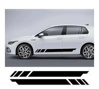 2PCS Pegatinas Laterales para Puertas de Coche Calcomanía de Vinilo Estilo Carrera, para VW Golf 8 7 5 4 6 GTI R MK8 MK7 MK5 MK6 MK4 Accesorios para Coches decoración de Coche