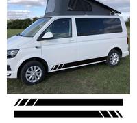 2PCS Pegatinas Laterales para Puertas de Coche, para VW T4 T5 T6 Caravelle Camper Van Calcomanías de Vinilo Accesorios para Coches Pegatinas para Coches Franja