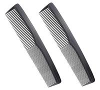 2pcs Peine peluqueria,Peine de Pelo,Peines de Cola,Peine Antiestático,Peine de Peluquería de Fibra de Carbono,Peine pelo,para Peluquero,Peinar,Salone,Peines de Dientes Finos+Diente ancho,18.7cm