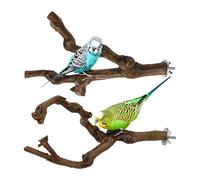 2PCS Perca de Pájaro CHUNLINLAODA-Perchas Naturales para Pájaros Pájaro de Madera Soporte de Perca Juguetes para Pajaros Juguetes para Masticar Loros para Masticar Loros Periquitos Cacatúas