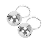 2pcs Pets Copper Bells,extra Loud Cat Dog Bells Pet Track Save Birds And Wildlife Jingle Bell Dog Collar Straps Pendant Decoration Supplies(silver)