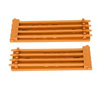 2pcs Pigeons Soporte de Anillo de Pie con Rotación, Almacenamiento Seguro y Compatibilidad Versátil para Loros Pigón Portador Paloma, Plástico (Yellow)