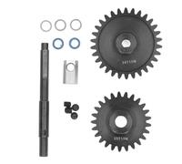 2PCS Piñones de Engranaje 1.5M Acero Endurecido para 1/5 RC Coche 25T + 30T - Alta Durabilidad, Kit Completo con Eje y Accesorios para Repuesto y Mejora (Hermana + 30T)