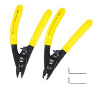 2pcs Pinzas de pelado de fibra óptica CFS-3, Alicates pelacables de tres agujeros para pelar revestimientos de fibra de 250μm a 125μm y capa externa del jinete de 0.9 mm ~ 3 mm