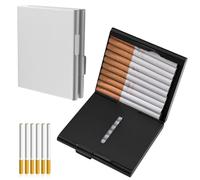 2pcs Pitilleras Caja Soporte Cigarrillos Tabaco Almacenamiento Tabaco Regalo Caja de Tabaco Funda de Cigarrillo para 20 Cigarrillos Regalo, diseño Minimalista y clásico