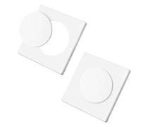 2Pcs Placa de Pared Decorativa,86 x 86 mm, Autoadhesivas Tapa Ciega Enchufe Pared, Cubierta para Enchufes con Orificio Extraíble para Enchufes o Interruptores no Utilizados(Blanco)
