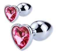 2PCs Plug anal,plug anal femenino principiante,Sextoys en acero metal para hombre u hombre gay para principiantes y parejas(Ø 27 mm, Ø 35 mm)