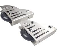 2PCS Polea De Piso, Rodillo De Piso De Escalera De Biblioteca, Accesorios De Escalera Deslizante, Ruedas De Escalera Fáciles De Instalar, Acero Al Carbono/Acero Inoxidable (Color :