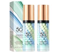 2PCS Primer Maquillaje de Tres Colores, Prebase Maquillaje Facial Corrector de Color para Unificar el Tono, Base de Maquillaje Coreana Hidratante, Pore Filler y Corrector de Ojeras, 40ml x 2