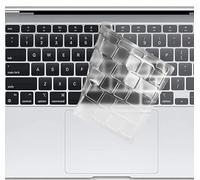 2PCS Protección de Teclado para MacBook Air 13.6/15 M4 M3 M2, Compatible con Pro 14/Pro16 M3 M2 M1, diseño QWERTZ EU - Cubierta de TPU Transparente - Ultrafina