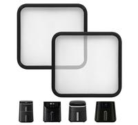 2Pcs Protector Antisalpicaduras para Freidora de Aire Cosori CP158 5,5L, TurboBlaze 6,0L, Premium Il 6,2L, Turbo Tower 10,8L, Philips HD9270/91 6,2L, HD9285/91 7,2L Anti Salpicaduras Accesorio Cocina