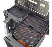 2Pcs Protector Antisalpicaduras para Ninja Air Fryer Accessories, Silicona Air Fryer Accessories Eficaz Protección contra Salpicaduras compatibles con Ninja Foodi MAX Dual Zone AF400EU AF451 DZ401