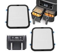 2Pcs Protector Contra Salpicaduras para Freidora de Aire Ninja Foodi Max Dual Zone AF400EU & AF451EU, Acero Inoxidable de Malla Fina, Protección Contra Grasa, Fácil Limpieza, Accesorio Cocina