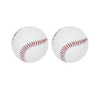 2pcs Pu Elástico Soft Relleno de Entrenamiento Pu Bola Resistente Bola Práctica de Bateo Aleación de Softball Bat Hitsoft Béisbol Baseball Soft Baseball Diseño Ballsoft Baseballpractice Suave