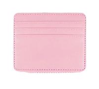 2Pcs PU Leather ID Card Holder Candy Color Bank Credit Box Multi Slot Slim Case Wallet Women Business Cover(Pink)