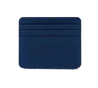 2Pcs PU Leather ID Card Holder Candy Color Bank Credit Box Multi Slot Slim Case Wallet Women Business Cover(Dark Blue)