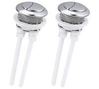 2PCS Pulsador Doble para Cisterna WC Botón 38mm, Botón Doble Empuje Alta Presión Recambio Para Tanque De Inodoro Accesorios, Duraderos Fáciles De Instalar Ahorro De Agua