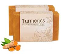 2PCS PureHarmony Turmeric Odor Eliminating Soap, Turmeric Soap Bar For Face & Body,Turmeric Odor Eliminating Soap, Cleansing Natural Handmade Soap For All Skin