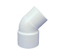 2PCS PVC Insert Elbow, 45-degree and 90-degree Plastic Water Supply Pipe Fittings for Both Inner and Outer Inserts Para Tubos Redondos(45degrees-40mmX40mm)