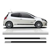 2Pcs Racing Style Car Stickers, For Renault, For Clio RS R.S. MK2 MK3 MK4 Side Door Body Skirt PVC Film Decals Auto Tuning Accessories