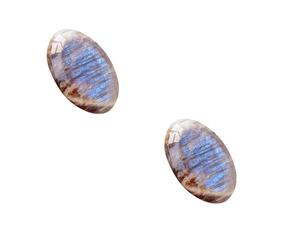 2pcs Rainbow Moonstone Gem - Piedra De Energía Pulida, Piedra De Energía Construida A Mano | Piedra De Energía Natural Y Tranquilo, Utilizada Para Masaje Reiki Yoga Con Energía Positiva, Méd
