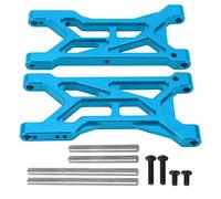 2Pcs RC Car Aluminum Alloy Suspension Arm Set Replaceable RC Parts for Typhon 1/10 Remote Control Car (Azul)
