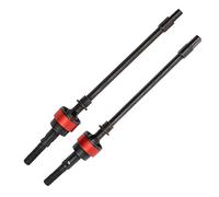 2PCS RC Eje Delantero para Axial SCX10 1:10 Crawler Car Steel CVD Accesorio de reemplazo del Eje de transmisión Delantero(Rojo)