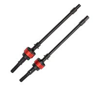 2PCS RC Eje Delantero para Axial SCX10 1:10 Crawler Car Steel CVD Accesorio de reemplazo del Eje de transmisión Delantero(Rojo)