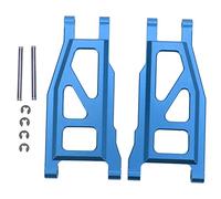 2pcs RC Front Suspension Arms | Aluminum Alloy Swing Arm for 1/10 RC Cars/Standard Rustler 4WD | High - Temp & Shock Protection Upgrade Parts (Dark Blue)
