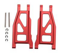2pcs RC Front Suspension Arms | Aluminum Alloy Swing Arm for 1/10 RC Cars/Standard Rustler 4WD | High - Temp & Shock Protection Upgrade Parts (Red)