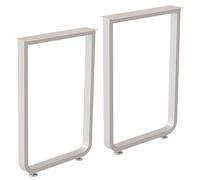 2pcs Rectangulares Patas Para Muebles Altura Regulables, Alto 62/72/100cm, Patas Mesa Comedor Pies De Soporte Estilo Industrial De Metal, Carga De 300kg, Fácil De Instalar Y Limpiar(White,40x72cm)