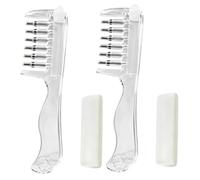 2pcs Refillable Scalp Oil Applicator Comb,LeakProof Hair Care Oil Dispenser | Aplicador De Para El Cuidado Del Crecimiento Del Cabello Del Cuero Cabelludo Con Bola De Rodillo, Peine Masajeador