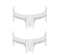 2pcs Regla de posicionamiento actualizado nariz cejas Grooming Plantilla Shaper regla medida herramienta maquillaje reutilizable