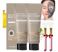 2Pcs Relief Mud Mask,Recovery Mud Mask,Deep Cleansing & Hydrating With Boryeong Mud,Hydrating & Moisturizing Deep Pore Cleanser Oil Control Mud Clay Mask