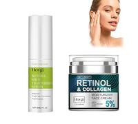 2Pcs Retinal Shot Tightening Booster,30ml Anti-Age Retinol Boost Cremas + 50ml Crema Hidratante de Retinal Colágeno,Reductor de Arrugas,Repara y Reafirma,Serum Antiarrugas para una Piel Más Joven