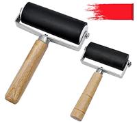 2pcs Rodillo Brayer De Goma,Rodillo De Tinta,Flexible Y Duradera, Para Terminar De Imprimir,Para El Proceso De ImpresióN, ImpresióN De Baldosas De LinóLeo,Rodillos De Goma