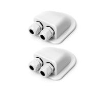 2PCS Roof Passthrough IP68 Waterproof Solar Cable Gland,ABS, White