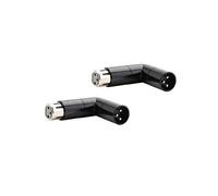 2Pcs Rotatable XLR Angle Adapter Dual Male and Female L-Shaped Connector Metal Adapter with 4 Adjustable Angle Positions