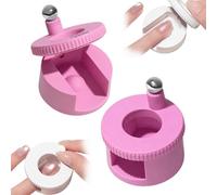 2Pcs Rotating Cat Eye Magnet, Beginner Friendly Nail Tool with Uniform Magnetic Force and Excellent Light Absorption, Can Easily DIY Glossy Cat Eye Effect (Pink)